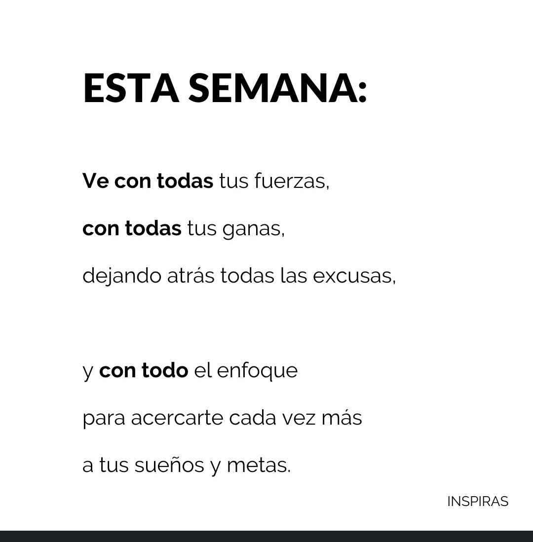 Ve con todas tus fuerzas!

#keepworking
#WorkHard 
#workforyourdreams
#keepdreaming
#goals