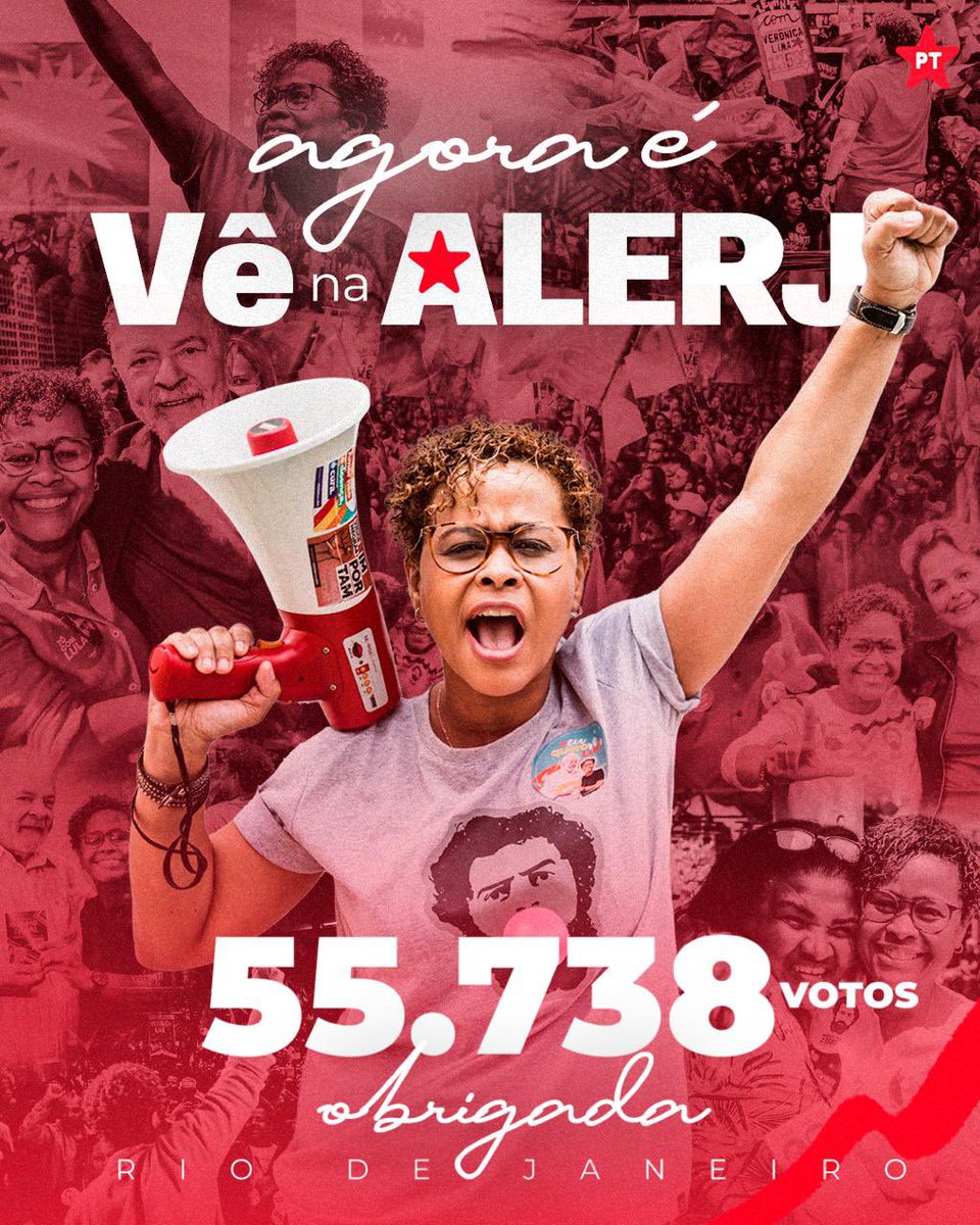 veronicalima_ve's tweet image. FOI GIGANTE, RIO!
Vai ter Vê na Alerj com mais de 55.738 de votos! Quero agradecer demais aos cidadãos e cidadãs do Rio de Janeiro que me confiaram seus votos e acreditaram no nosso projeto em defesa do Rio Que Queremos Vê. É muita emoção!