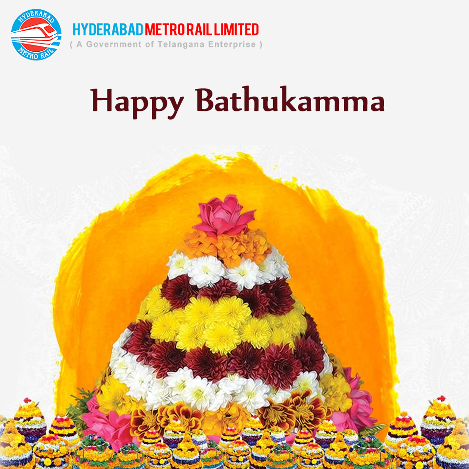 The ninth day of #Bathukamma, #SaddulaBathukamma is celebrated coinciding with festival of Durgashtami. The final immersion of Bathukamma flower stacks is done today in lakes and ponds, by the faithful in the state of Telangana. #HyderabadMetro #FloralFestival #BathukammaFestival