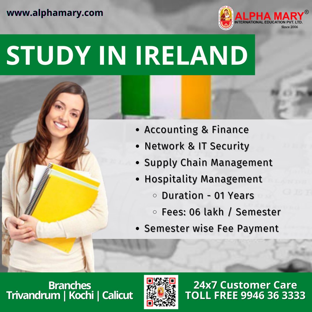 mary_education's tweet photo. Dream Abroad! Study Abroad in IRELNAD | Apply now for the Next Intake
For more information:
Call ☎️ or Whatsapp 📱 : +91 9946 36 3333
#Online IELTS #IRELAND #study #work #settle https://t.co/rJJl7Ne0V6