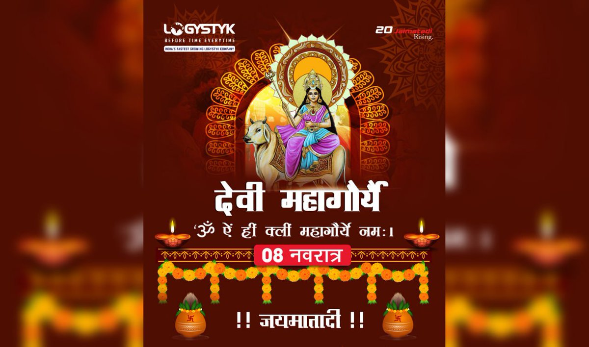 LOGYSTYK1's tweet photo. #ShardiyaNavratri #Day8 https://t.co/FKOEC8uzj9