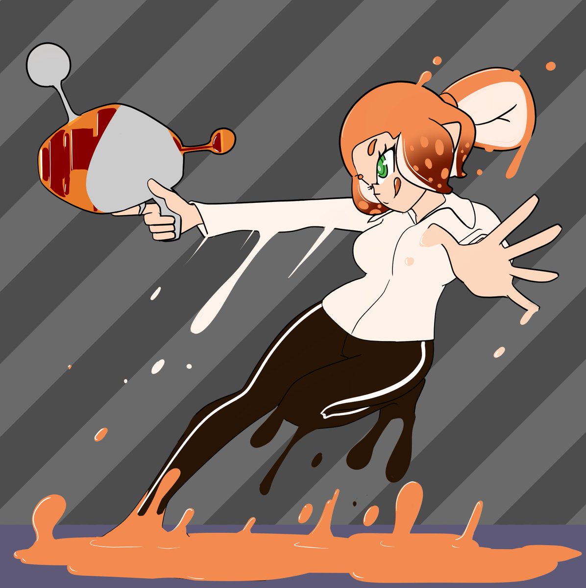 FruityDogBat's tweet photo. 🧡🦑Action pose practice
#Splatoon3 #splatoon3fanart #スプラトゥーン3 https://t.co/C5iV3ifoLS