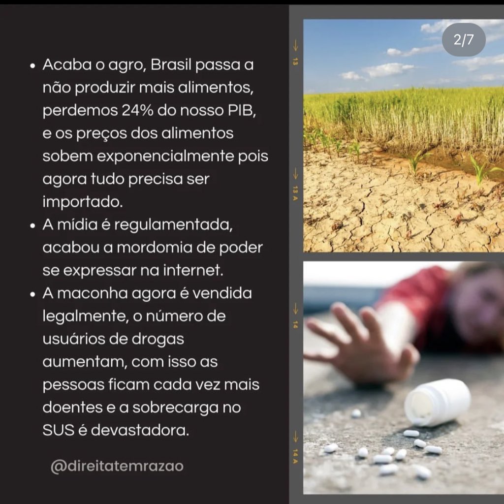 emmaherondaIe's tweet photo. 1. Agronegócio produz pra exportação e pra pecuária, não iria faltar comida no brasil, e o lucro dele fica concentrado numa parcela minúscula da população

2. em 14 anos de PT nunca teve censura, não é agora que vai ter 

3. legalizar a maconha é diminuir a violência que o + https://t.co/J6xacmbyXo