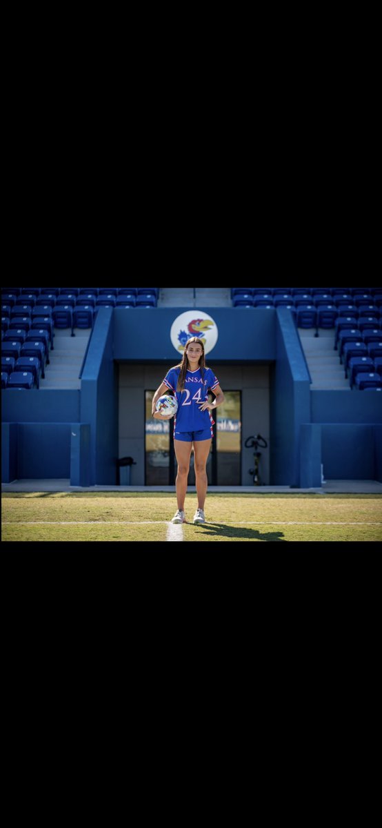So excited to announce my verbal commitment to continue my soccer and academic journey at the University of Kansas. Huge thank you to everyone that has helped me! 💙❤️