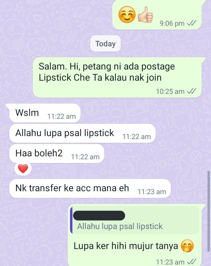 intanaina10's tweet photo. Alhamdulillah close order 3 lipstick Che Ta pagi ni π
#lipstickcheTa #inaicheta #sayajual https://t.co/1Xubg6TTbS