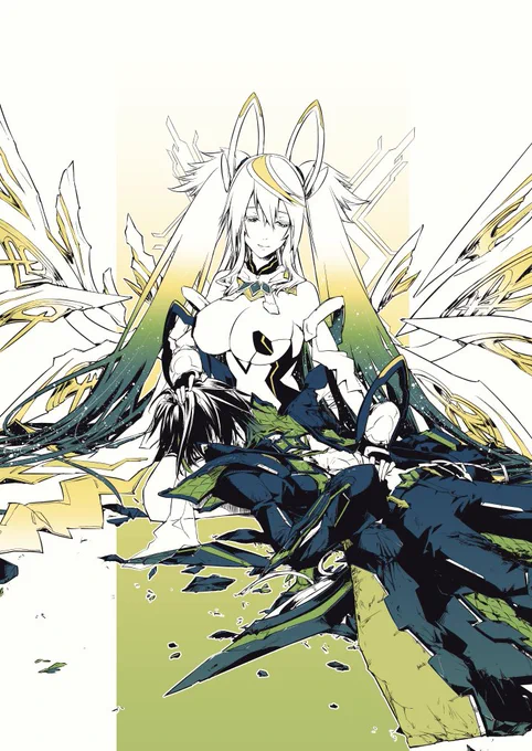 まだSkebではモノクロ系で描いてないんですけど、カラーじゃなくてこっちが良い!ってのがあればモノクロイラストが良いと書いて下さればー(グラデマップで色付けてるだけなので 