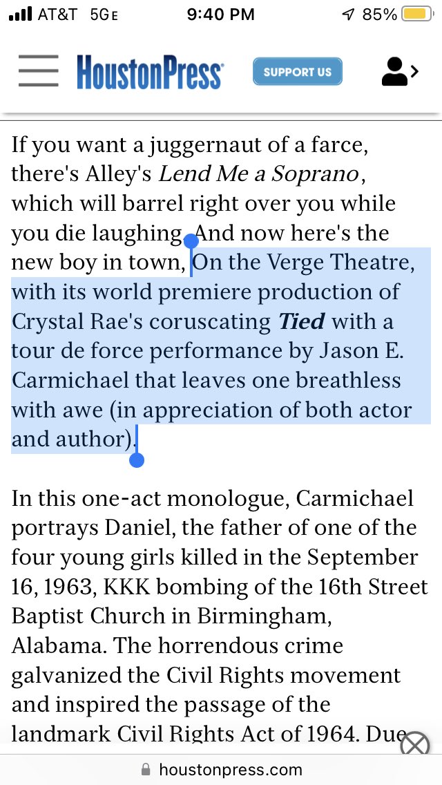 byjcjackson's tweet photo. So I just read the review!! 🥳

When your best friend has the best play review you’ve EVER read! She wrote that thang!!!!🧡🧡🔥🔥🔥🥳🥳🥳 @CrystalRaeProd #playwright #playreviews #thingstodoinhouston 
👇🏾

https://t.co/zXUopRMj6N https://t.co/0Ns4JfGLCg