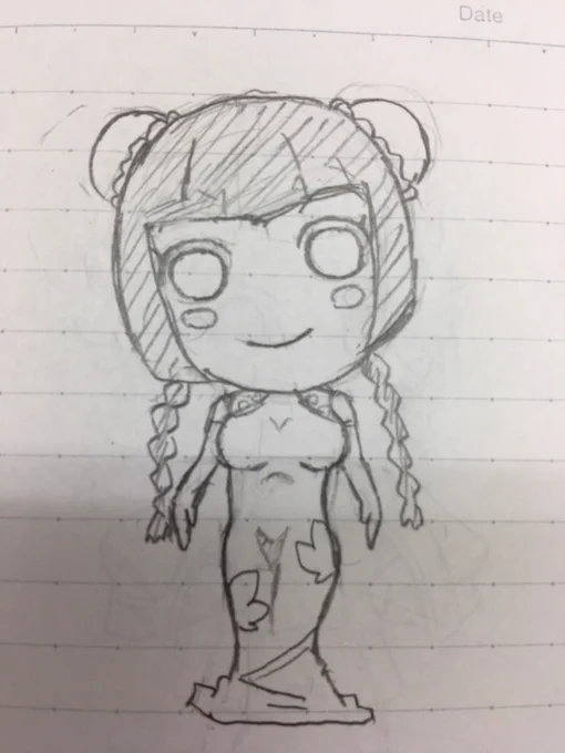 今日は気分転換にダブルオーの王留美のらくがき描いた 