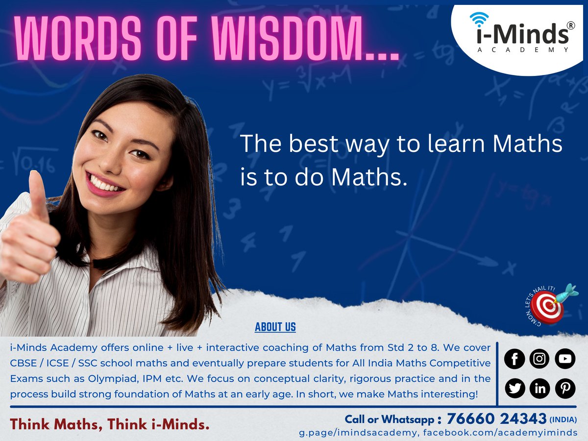 academyiminds's tweet photo. Leave your thoughts...

#OnlineClass #WeMakeMathsInteresting #mathsonlinecoaching #coachingclasses #mathscoaching #maths #mathematics #onlinetutoring #onlinetutor #onlinelearning #onlinetutions #onlinetutorial #mathsonline #grade8 https://t.co/6k0UwpAYUr