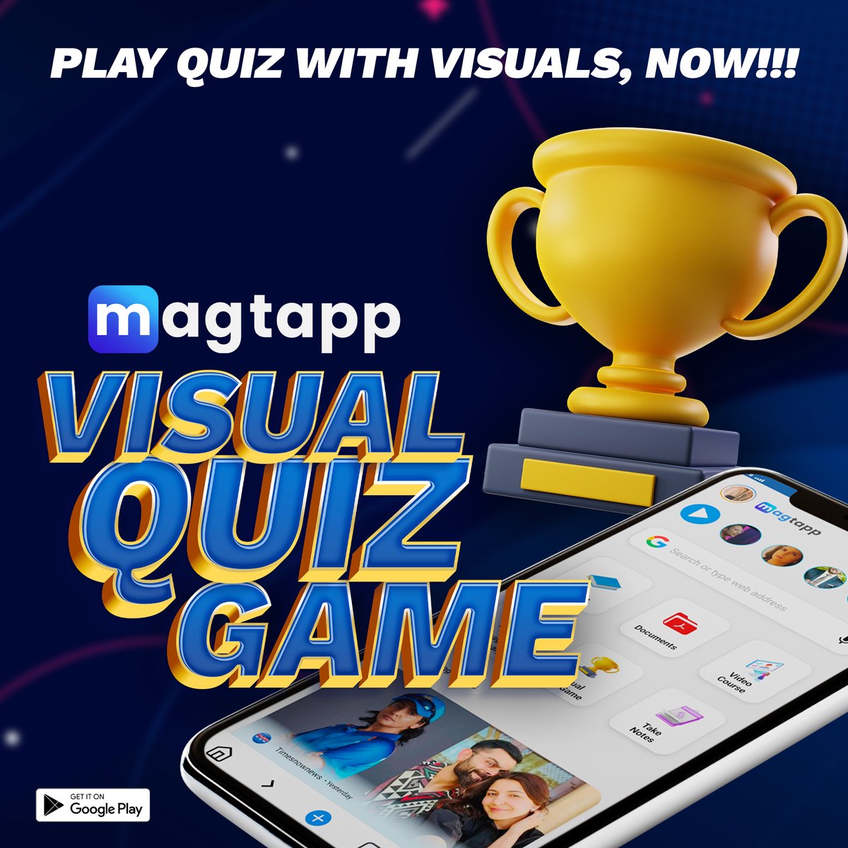 magtappindia's tweet photo. If you are one such quiz enthusiast, check out the visual quiz game on @magtappindia
This app is thoroughly curated to give its users a fun, engaging, and informative experience.
#MagTapp #magtappindia #visual #visualquiz #visualquizzes #quizgames #visualwebbrowser https://t.co/z5wtvd5K5E