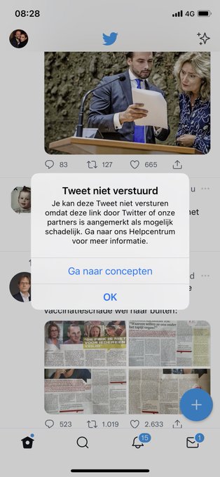Als dit gebeurd zal het wel waar zijn.. dit zijn tweets die ik niet mocht tweeten omdat de waarheid heel<a href="/tag/marcvanranst"class="tags"><span>#marcvanranst</span></a>