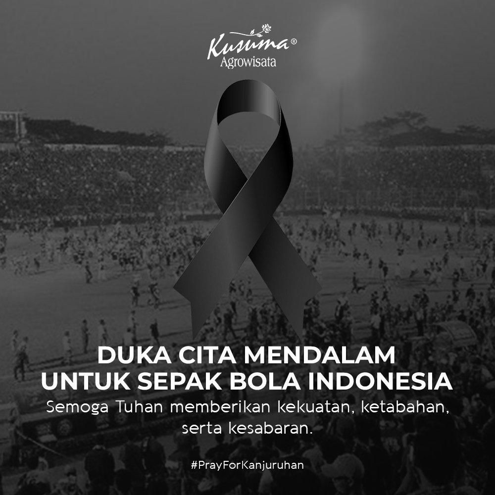 Duka cita mendalam untuk sepak bola Indonesia atas kejadian stadiun Kanjuruhan Malang (1/10/2022).  Tidak ada sepakbola yang seharga dengan nyawa manusia, semoga seluruh korban diterima amal baiknya oleh Tuhan YME. Amien.
.
#PrayForKanjuruhan