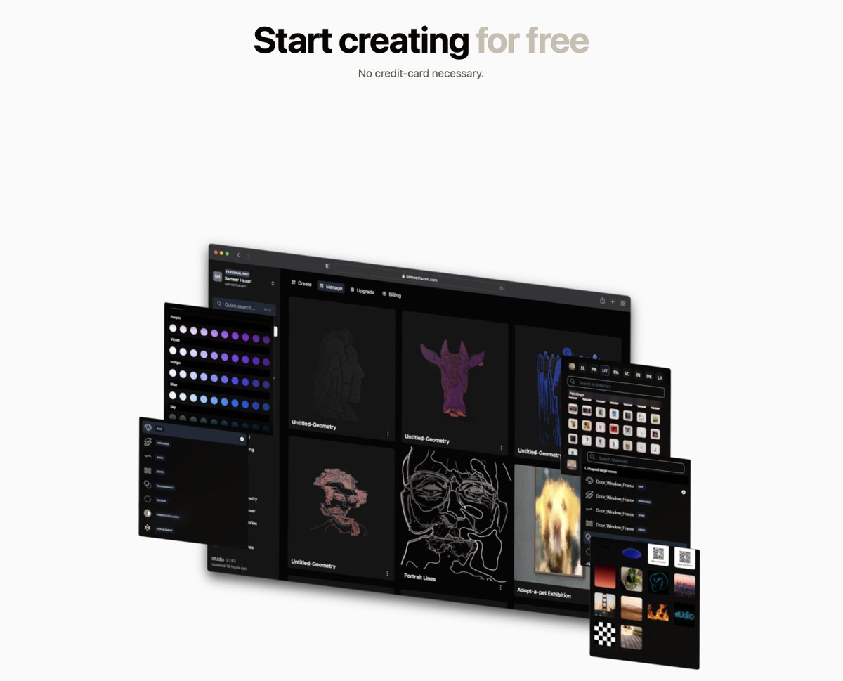 makewithstUdio's tweet photo. An all-in-one #3D project builder, stUdio lets you create independent #AugmentedReality experiences directly via browsers. No app installations, no downloading needed and no fancy hardware necessary. 

#makewithstUdio

Now in #publicbeta 
Powered by https://t.co/DvCFOkv3i4 https://t.co/qJqMWPTSY5