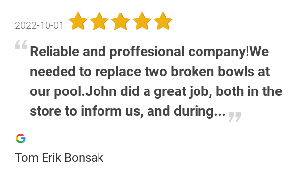 FunSolar's tweet photo. New 5.0-star Review: "Reliable and proffesional company!We needed to replace two broken bowls at our pool.John... https://t.co/QTbGz2Ooqn