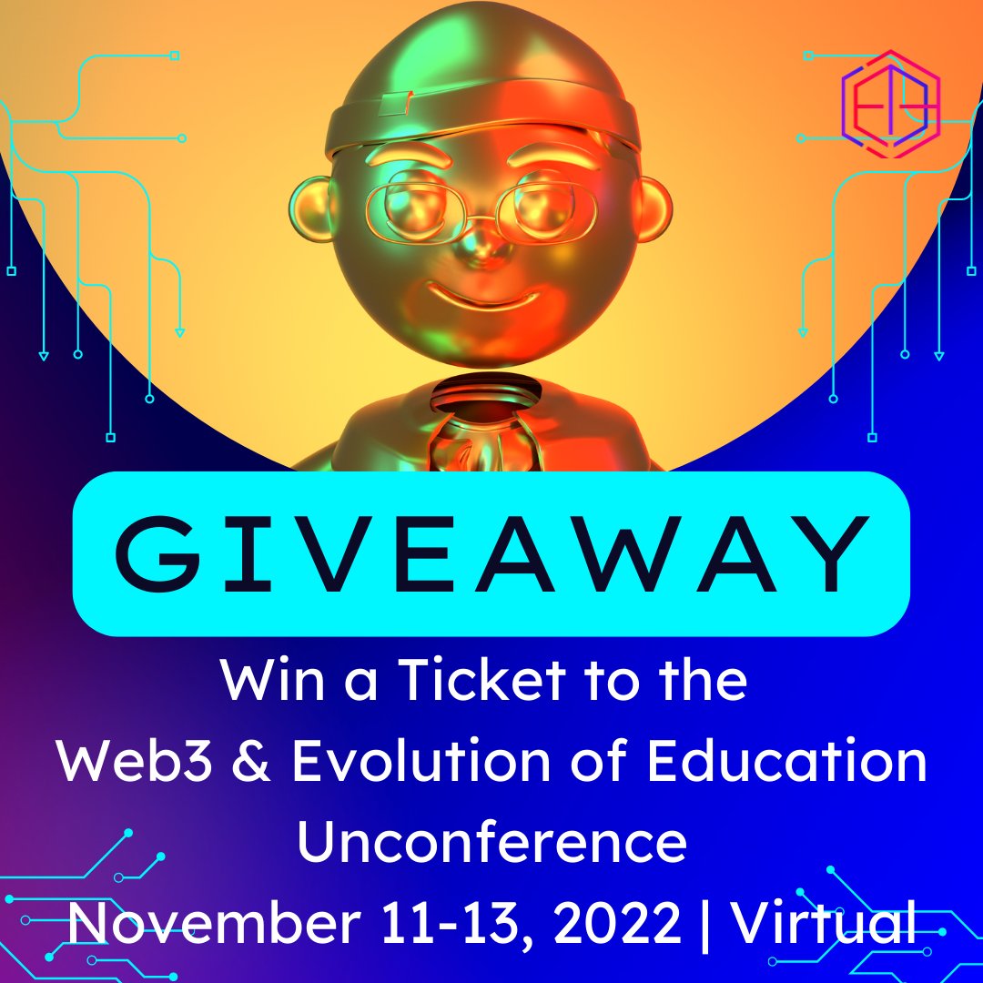 Meet innovators in WEB3 + EDU at our conference held in the Ed3verse! ed3dao.com 
Gifting 50 🎟 over the next weeks to help as many folks attend as possible!

To enter:
•♥️/RT/QT
•follow <a href="/Ed3DAO/">Ed3DAO</a>
•tag someone who might want to attend!

Winners picked in 48 hrs⏳