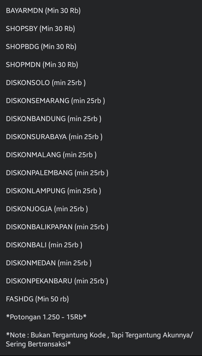 Pulsa, Paket Data &amp; Tagihan Listrik 
🗓️Oktober 2022

*Hanya beberapa kode saja yang masih On
x.com/xkode06/status…