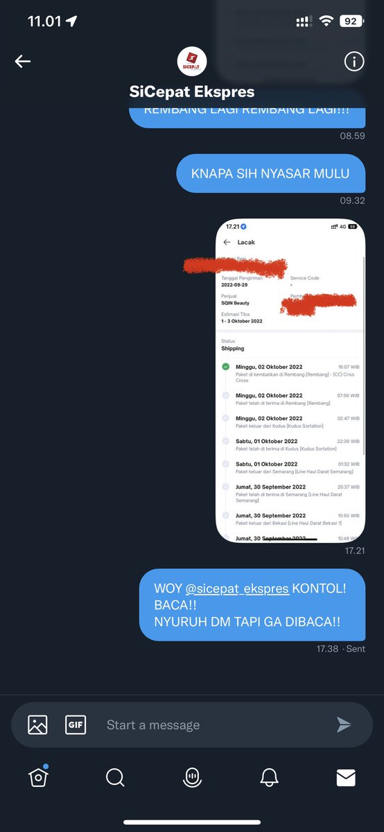 komplainAccount's tweet photo. Si “NIKE” KONTOL DARI @sicepat_ekspres KEMANA!! KEMAREN SURUH DM TAPI GA DIBACA2 ASUUU sekarang emang si epat! https://t.co/5URKrkBoAV
