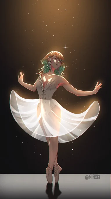 Holoctober Day 3: Ballerina x Holobirds #HOLOctober #プロテインザスバル #artsofashes #絵ニックス #Reinessance #drawMEI 
