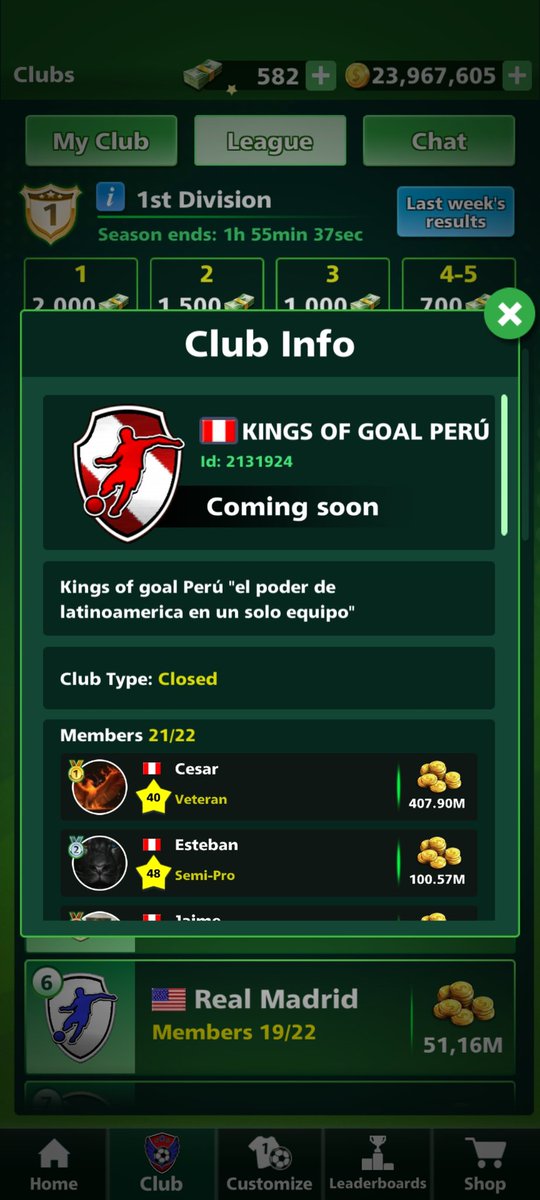 umplarry's tweet photo. @freeagents2021 This team has 845M and their leading scorer has 407M, but if you click on his info, he only has total of 128M and is level 40.  I hate teams can cheat and the developers let them https://t.co/fMFKQA7Kgt