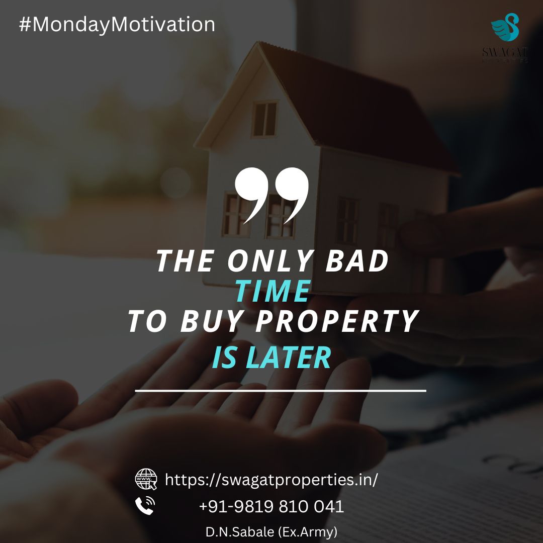 Monday Motivation 

#swagatpoperties #realestate #thane 
#mondaymotivation #monday #mondaymood #motivation #mondayvibes #motivationmonday #motivationalquotes #inspiration #mondaymorning #instagram #quotes #positivevibes #goals #RealEstateMotivation #buyers #realestatetips