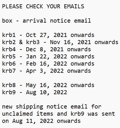 markgeoliamart_'s tweet photo. ‼️ IMPORTANT NOTICE ‼️

PLEASE CLAIM YOUR ITEMS NOW ASAP.

unclaimed items form KRB1-KRB7 can only be claimed within THIS MONTH OF OCTOBER. if items are not claimed until the end of October, the ownership of the items will belong to the shop

++ https://t.co/2ukRzJemux
