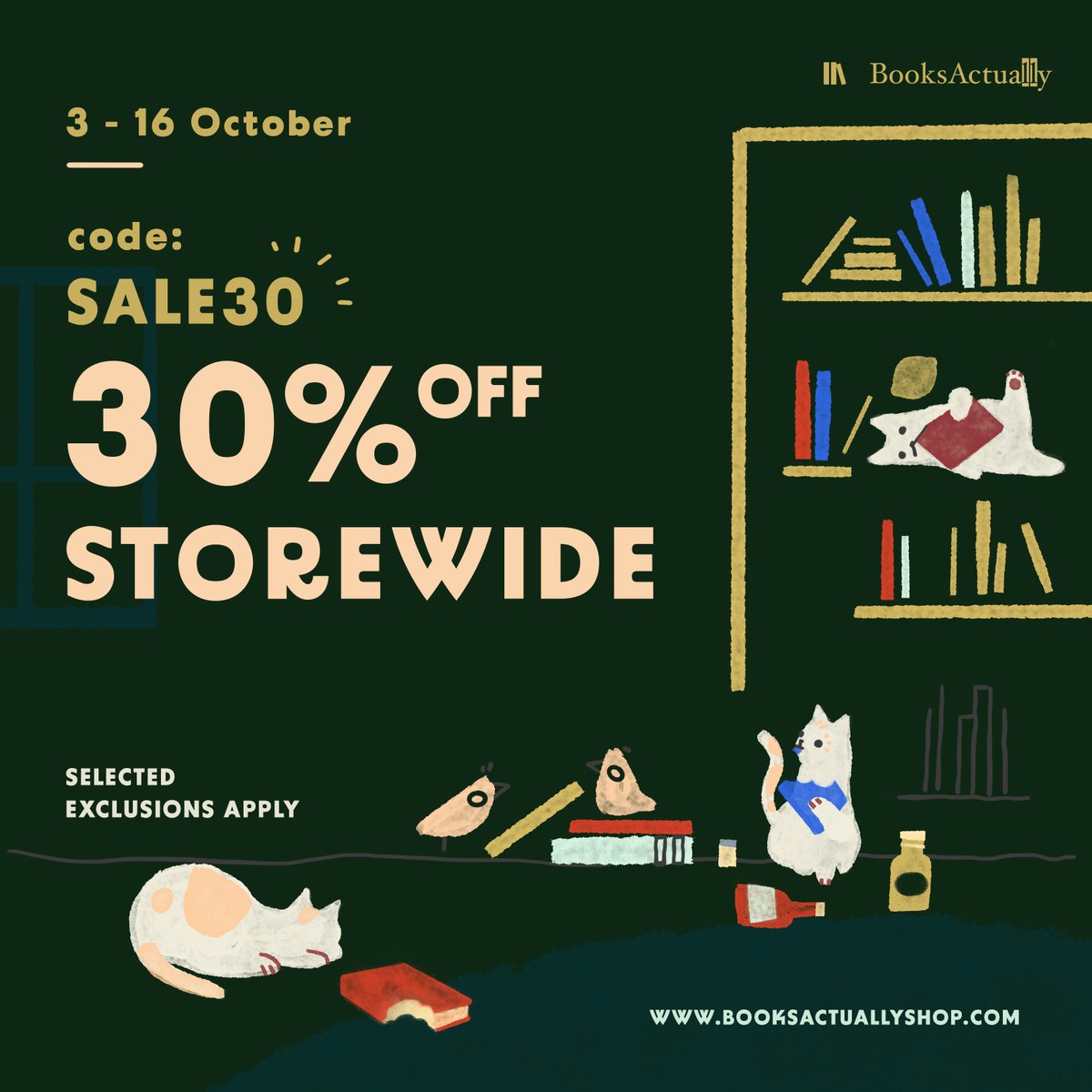 NEW MONTH, NEW SALE 🥰

Enjoy a 30% storewide discount from now 3rd to 16th October when you key in the discount SALE30

#sale #bestlife