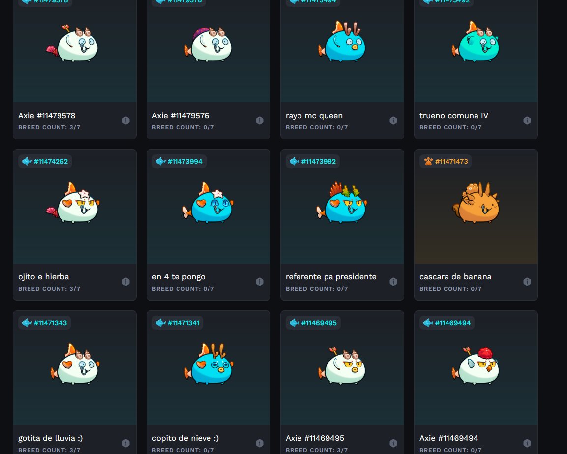 RoKoMaNGames's tweet photo. Háblame de nombres de axies XD https://t.co/axZfXIy1Vn