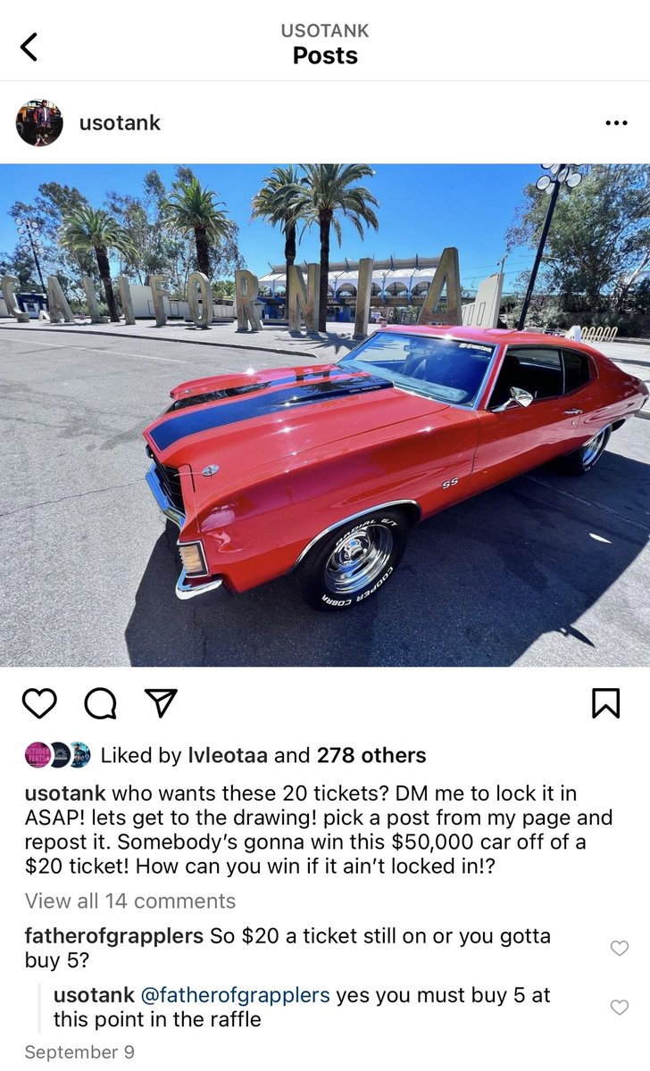 IamKnova's tweet photo. Tap in with the homie @usotank on IG for a chance to with this beauty! $20 raffles! https://t.co/vKx2KMijN8