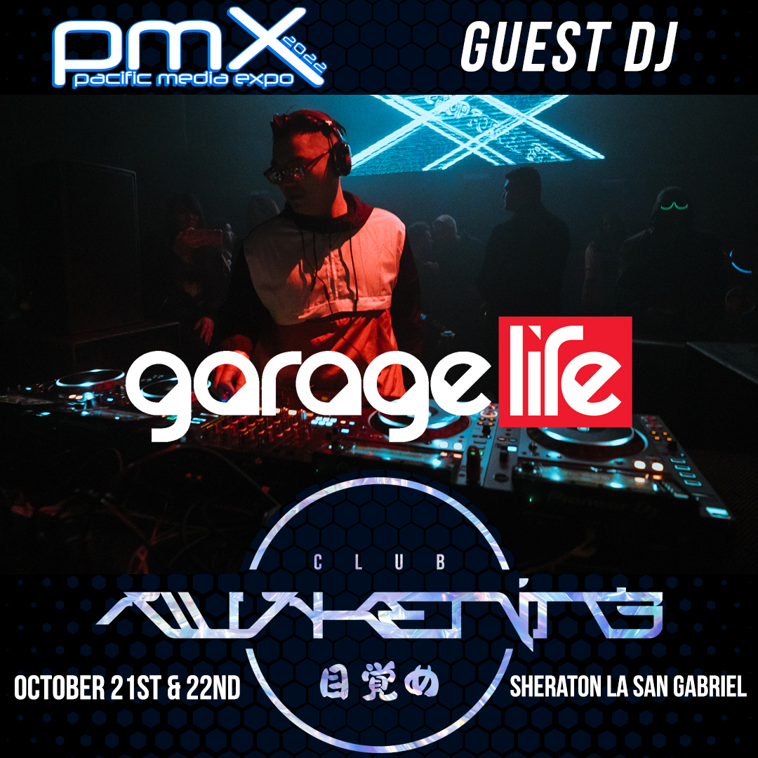 PacificMediaXpo's tweet photo. PMX presents the headliner for Club Awakening, Garage Life!

@itsgaragelifeDK - Daniel Kuo

#pmx #pmx2022 #pacificmediaexpo #clubawakening #itsgaragelife #djnickjustice #djtw33k #djxonik #sangabriel #losangeles #pasadena #anime #cosplay #dj https://t.co/T9LVEXdx6h