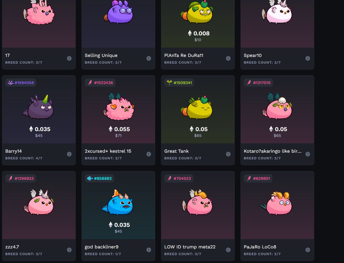 Háblame de nombres de axies XD