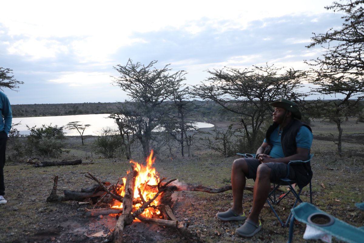 christinenay's tweet photo. #WILDSUNSET - The #BushWalk at @JAMBOLaikipia was unique and continued until the sunset with a bonfire overlooking a silver lake. Here is a new safari experience to try and that make you believe you cannot deny the law of nature... #MagicalKenya you got me again! #MKTE2022 https://t.co/Jh7aUM2qal