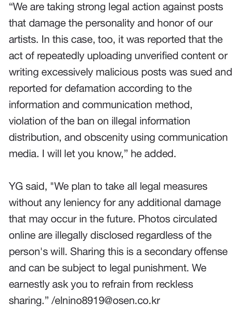villainpinks's tweet photo. “We are taking strong legal action against posts” https://t.co/AU9N0sLVNr