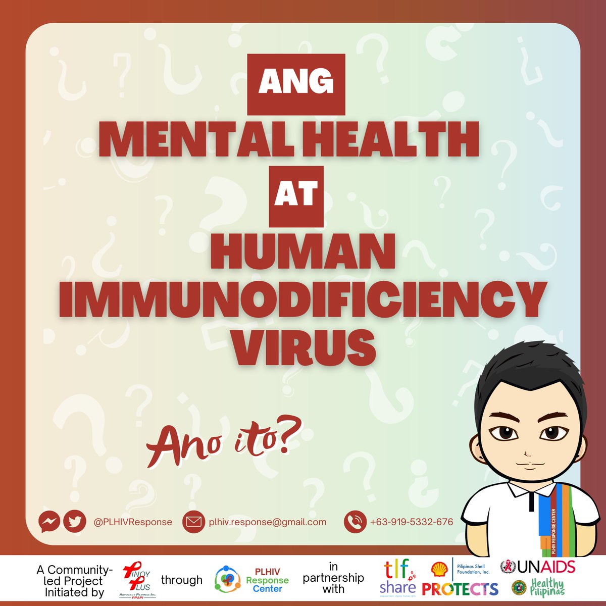 PLHIVResponse's tweet photo. Halos lahat ng tao ay dumadaan sa mental health issues sa mga kanilang buhay.

Kung ikaw ang mayroon pang mga katanungan tungkol dito, mag-message o tumawag lamang sa PLHIV Response Center.

#HIVmentalhealth #LearnWithPRC #PRCares #PRCPromotion #ResponseCenter #HealthyPilipinas https://t.co/q6gFSRVKh4
