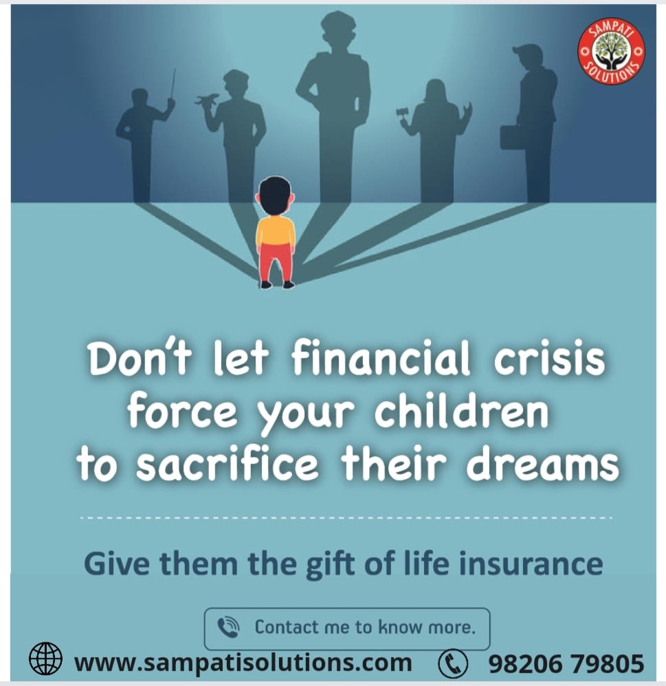 SampatiSolution's tweet photo. #don't #let #financial #crisis #force #your #children to #sacrifice #their #dreams. #Give #Them the #gift of #life #insurance  #sampati #solutions #sampatisolutions https://t.co/GCETo03V2P