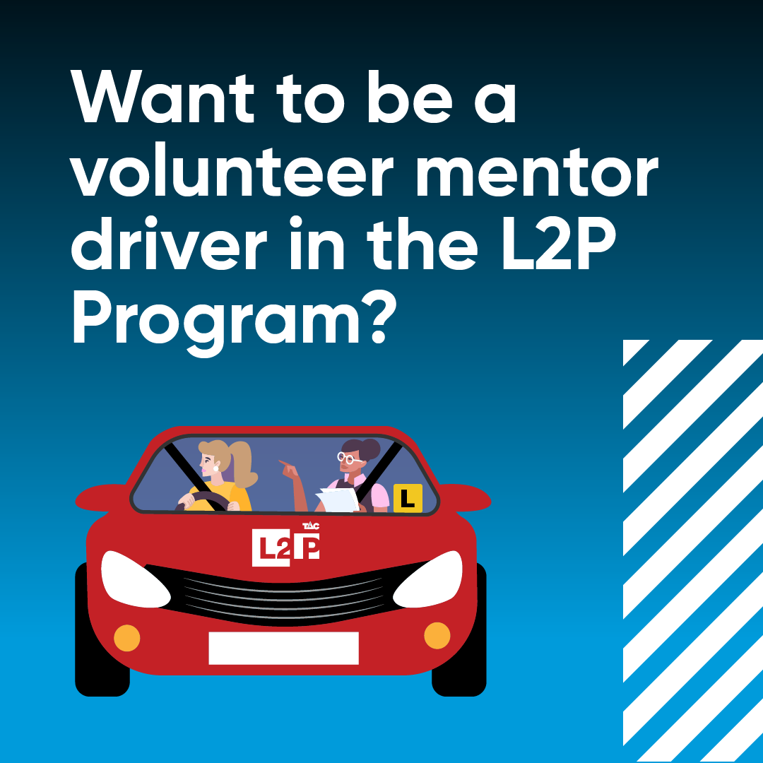 Interested in helping young people gain valuable driving experience? Become an L2P volunteer mentor! - You'll need 21+ - Hold a current, full driver's licence - Be medically fit to drive - And have a satisfactory driver licence history report Apply today bit.ly/3eWkRo6