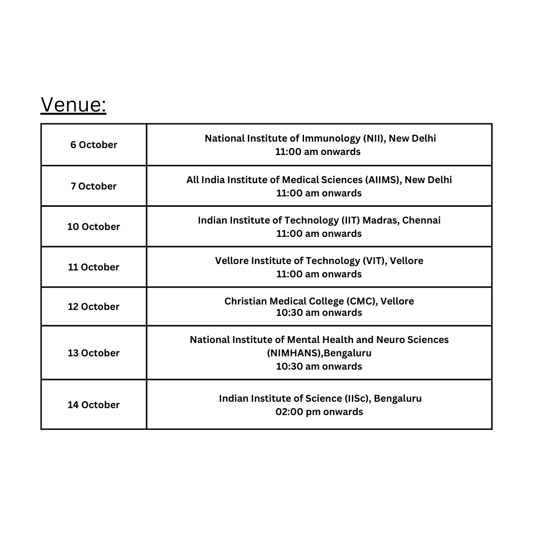 Prof. #Sylviane #Muller, Immunologist &amp; Sr. Scientist will be visiting India from 5th Oct to 14th Oct under #CEFIPRA #Lecture #Series.  
During her visit, she will be delivering lecture in various institutions in India. <a href="/FranceinIndia/">French Embassy in India 🇫🇷🇪🇺</a> <a href="/IndiaDST/">DSTIndia</a>