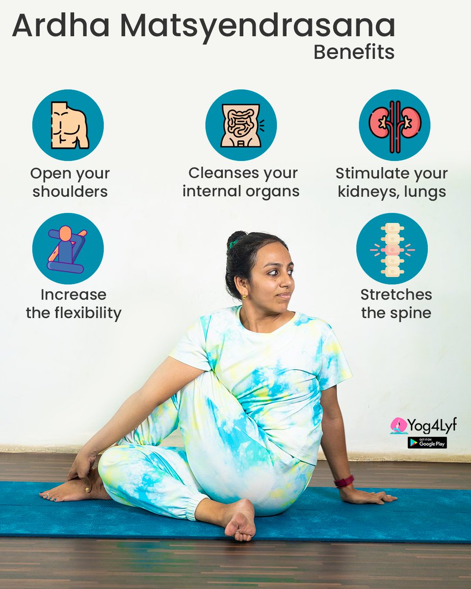 yog4lyf's tweet photo. Benefits of Ardh Matsyendrasana

#ArdhMatsyendrasana  #yoga #yog4lyf https://t.co/BuInfZ7y9z