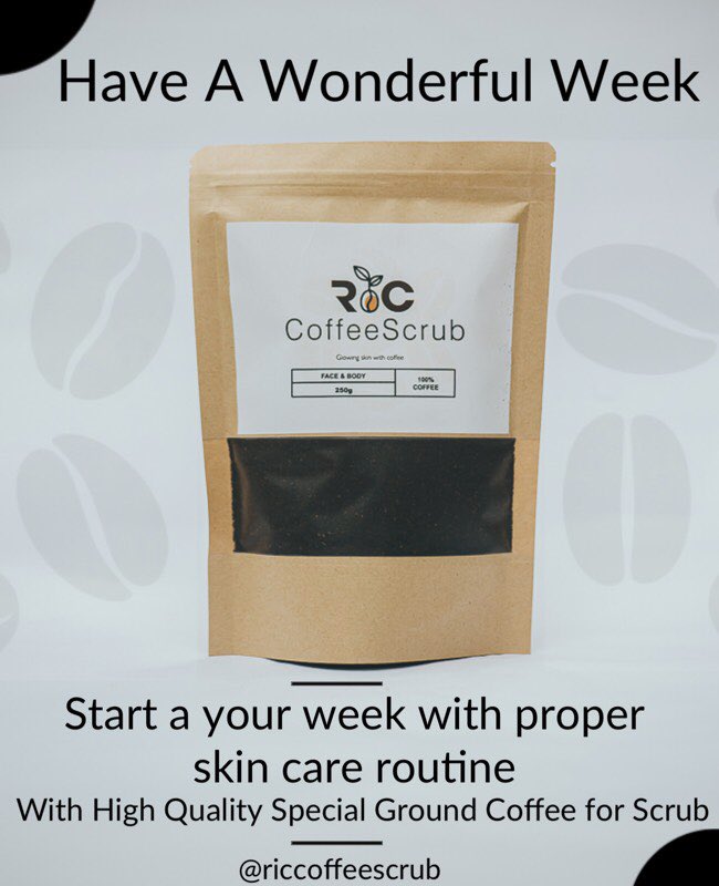 Start your week with proper skin care routine with high quality special Ground Coffee Scrub 
#riccoffeescrub #coffeescrub