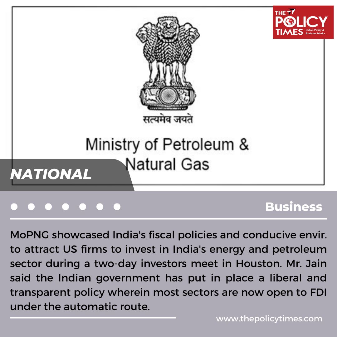 thepolicytimes's tweet photo. MoPNG showcased India's fiscal policies and conducive envir.
.
.
.
.
#mopng #FiscalPolicy #us #bussiness #BusinessNews #PankajJain #FdI #energy #petroleum #TransparentPolicy @PetroleumMin https://t.co/9roNJlCjGq