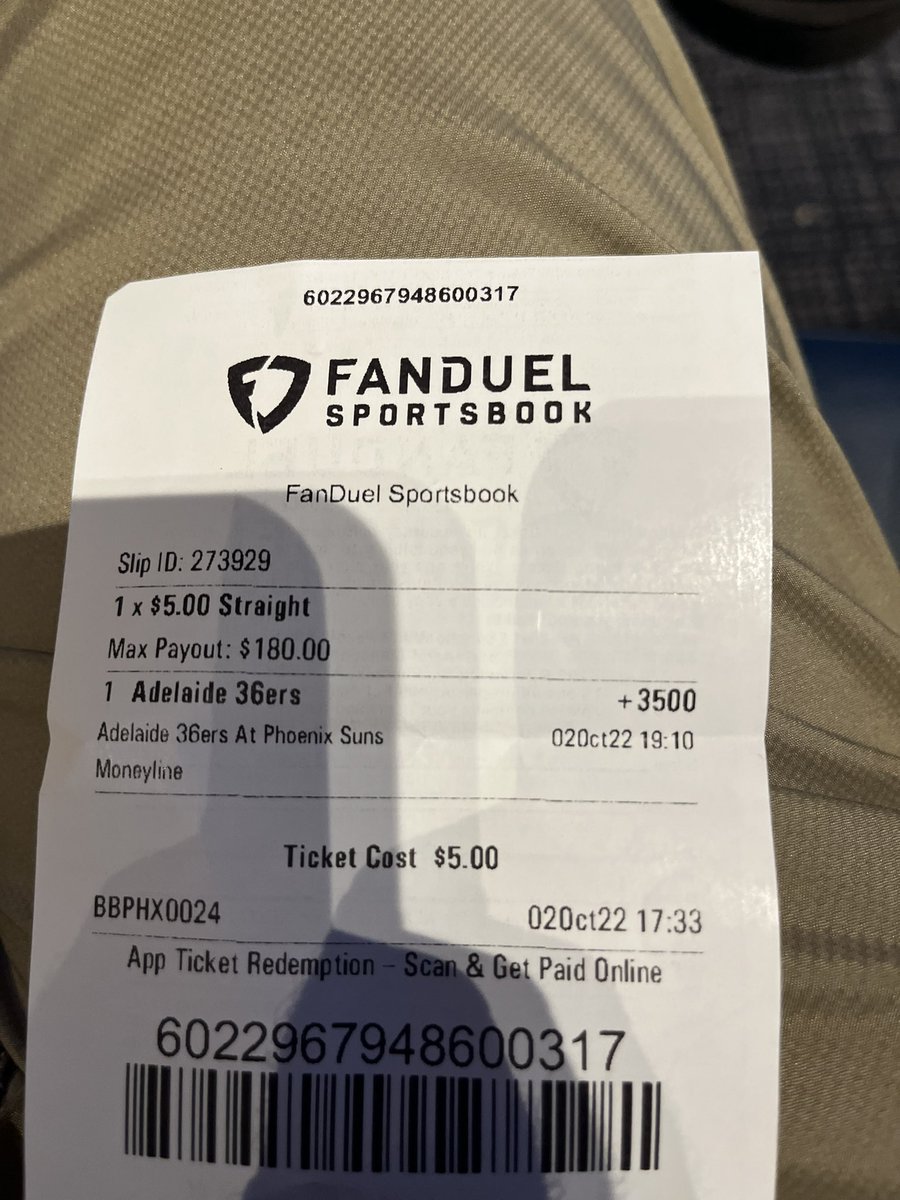 Thank you <a href="/Adelaide36ers/">Adelaide 36ers</a> wish I bet a little more #phoenixsuns