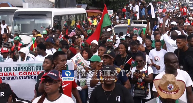 Channels Television On Twitter Peter Obi S Supporters Hold Rally In