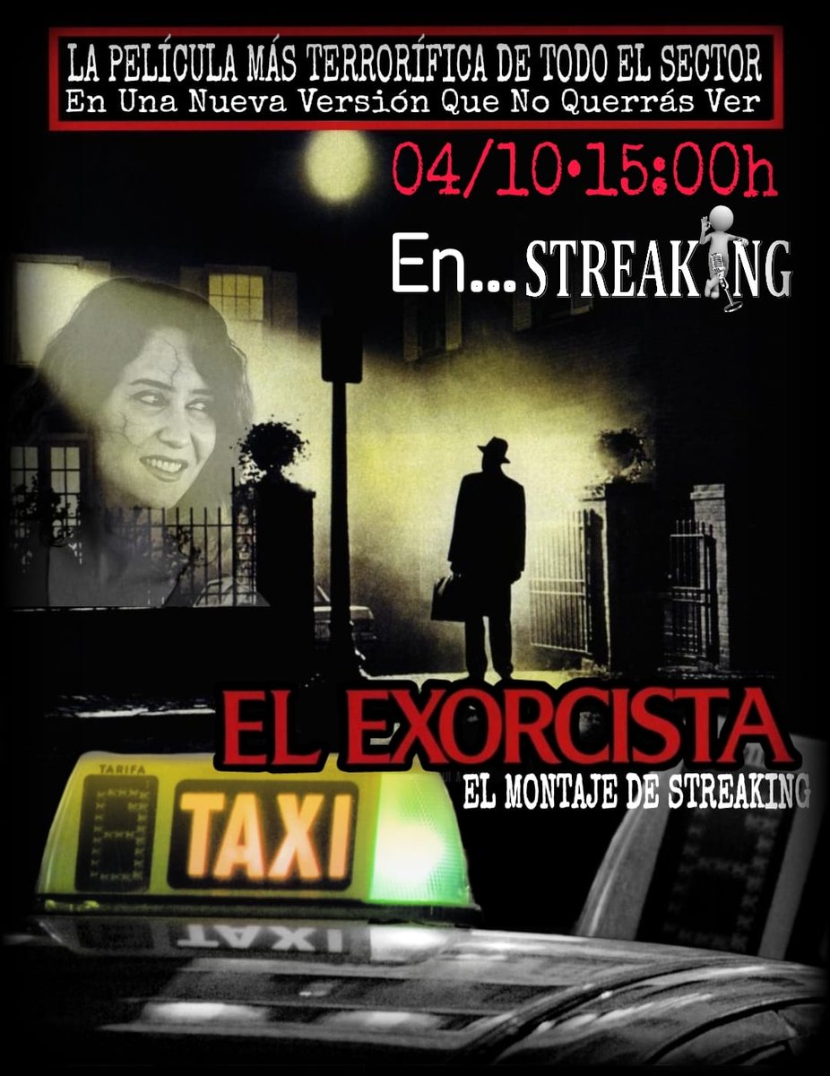 ¡BUSCAMOS EXORCISTA!(Abstenerse aficionados)
Mañana no te pierdas el #estreno que no querrás ver...un #programa que solo #streaking te puede ofrecer...¿serás capaz de aguantar hasta el final? <a href="/EliteTaxiMadrid/">𝐄́𝐋𝐈𝐓𝐄 𝐓𝐀𝐗𝐈 𝐌𝐀𝐃𝐑𝐈𝐃</a> pone las palomitas🍿,tu dale al play y disfruta
Interesados: 641125478