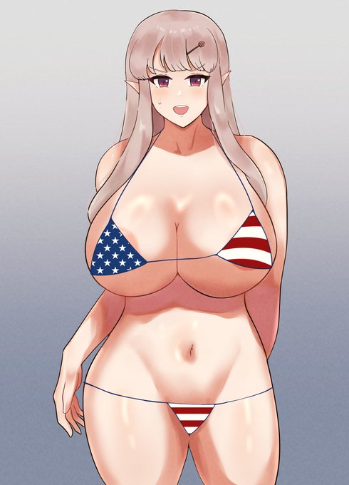 前に作業通話で☆条旗ビキニは国ごとNTRてるからこそエッチ論あったけどやっぱ普通に柄がえっちなとこある(eluelu) [1/2] 