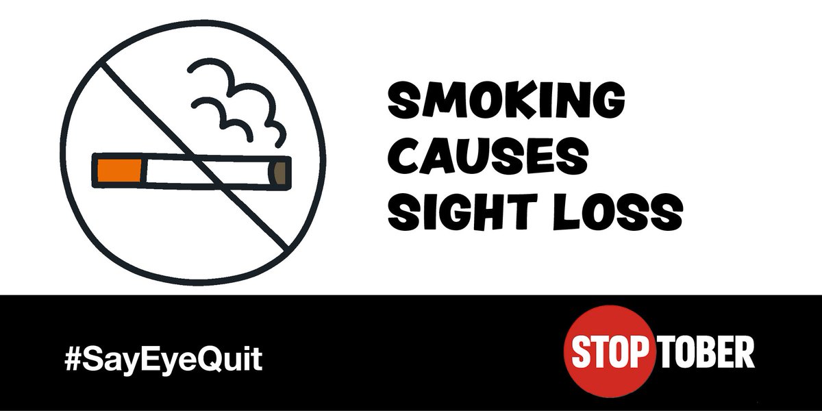myvisionmatters's tweet image. The link between smoking and sight loss is as strong as the link between smoking and lung cancer. Discover more about how smoking can harm your eye health and details of smoking cessation support services here visionmatters.org.uk/news/news/post… #SayEyeQuit for #Stoptober