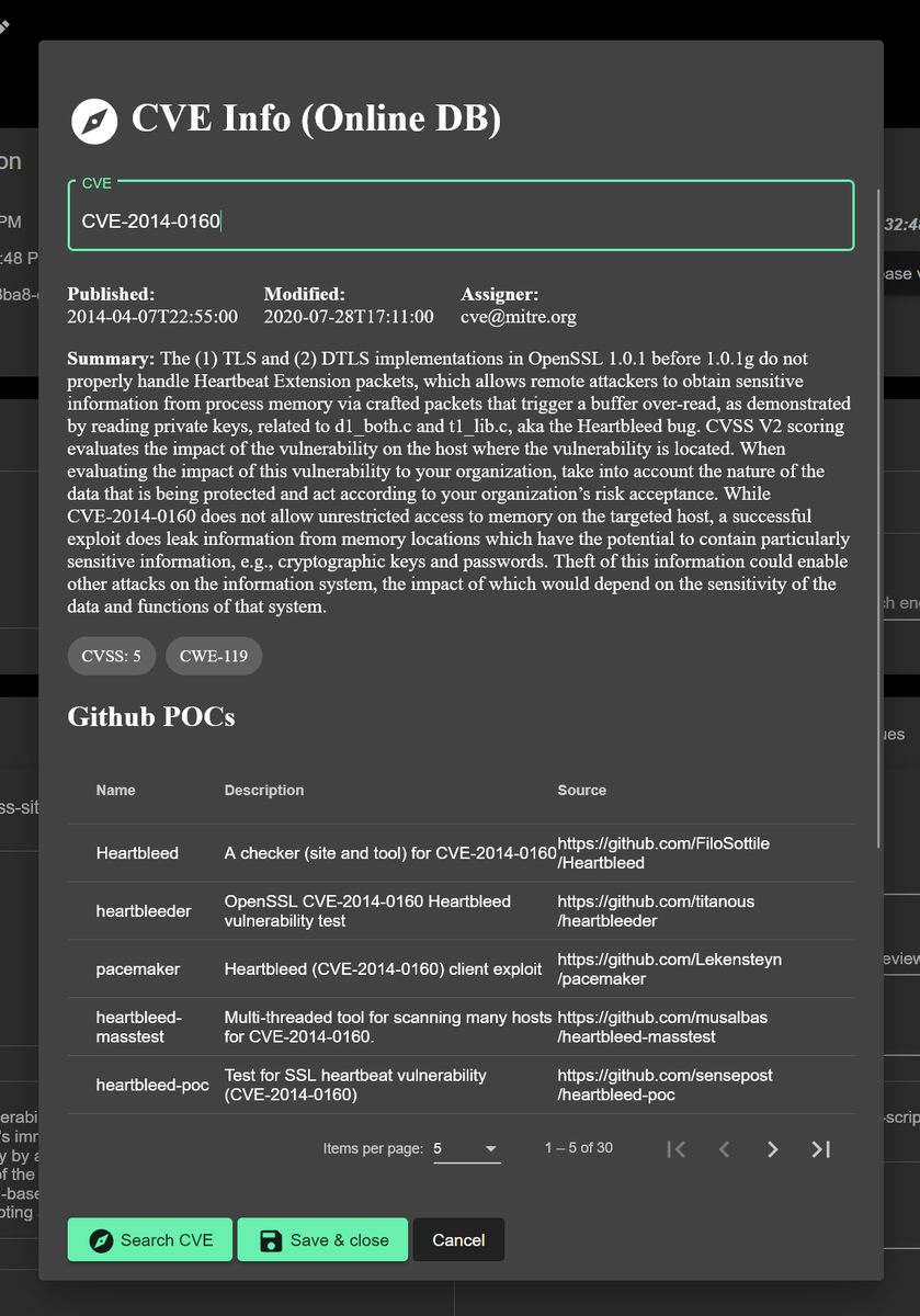 vulnrepo's tweet photo. New CVE Info functions! Github POCs search! https://t.co/5O27jD7lYy #security #pentest #BugBounty https://t.co/zHUD5ZrQFJ