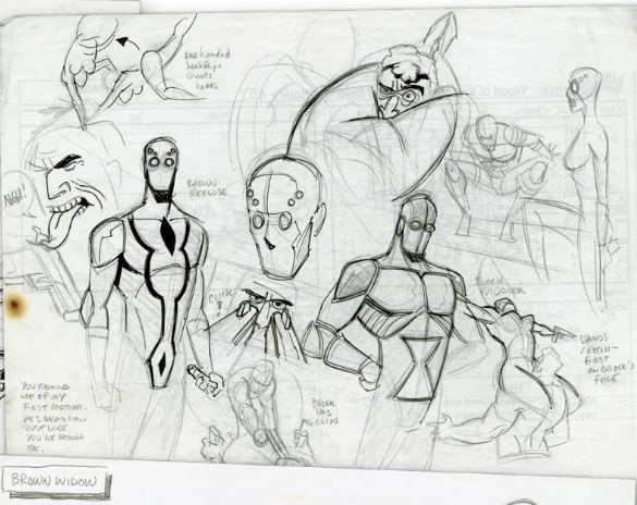 charitousintent's tweet photo. Some design sketches of your favorite friendly neighborhood spider themed super hero from the Art Book (Jared is just adorable) https://t.co/2yMmYad5He