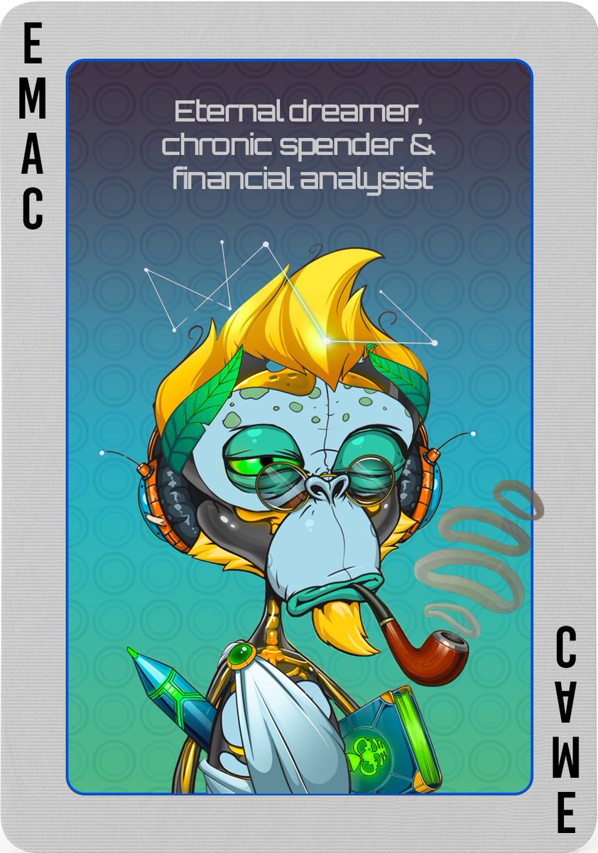 No bluffing ♣️

The rules:

- Collect a full set by following each Team Member
- Retweet the card - there are 12 in total, they must all be on your feed

When all the cards have been dealt qualifiers will enter a draw for a rare mutant ape 👾

Card 7: <a href="/ElderEMac/">EMac</a>