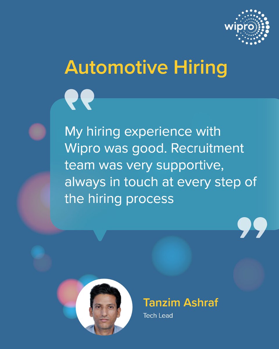 WiproCareers's tweet photo. Excitement on the kick start of career? Let’s check our new joiner’s experience before we take a step! #WiproCareers #WiproJobs https://t.co/EBp4ObOTj3