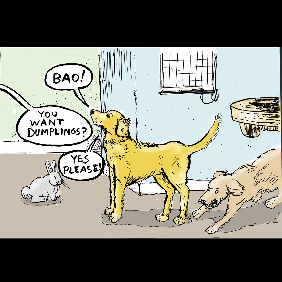 #Dog #dumpling #house #comics #goldenretriever #bao