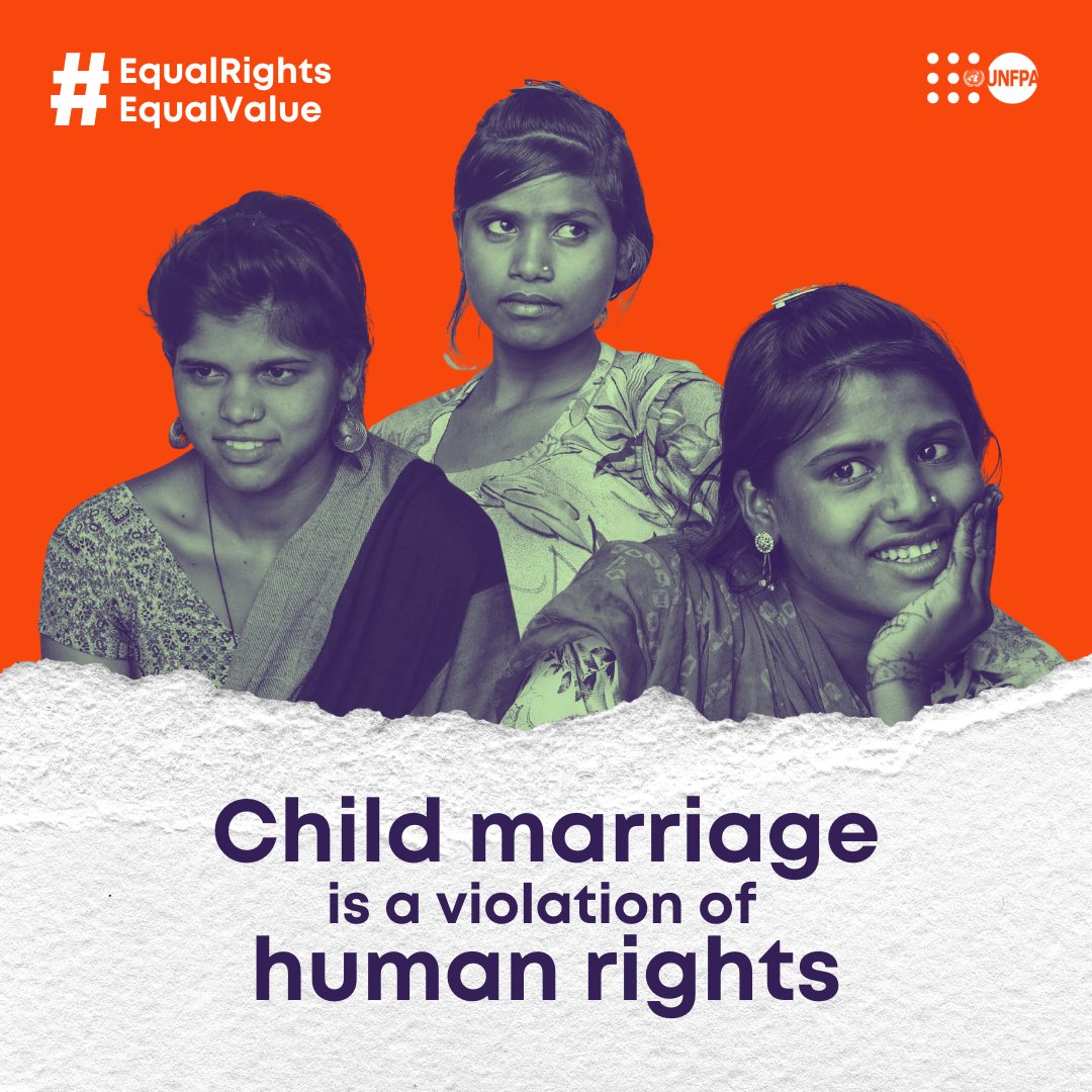 #ChildMarriage happens because of deep-rooted social norms where girls👧🏾 are less valued than boys👦🏾. 

This. Must. Change!

As we approach #DayoftheGirl, join <a href="/UNFPA/">UNFPA</a>🇮🇳 in promoting #EqualRightsEqualValue for all, especially women &amp; girls. Stay tuned!

#EndChildMarriage #IDGC2022
